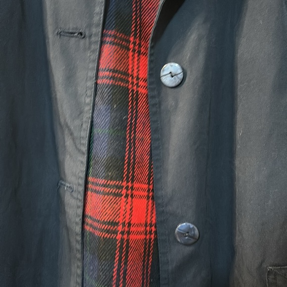 Saxton Hall button down jacket with plaid lining size 15/16 - Picture 2 of 6
